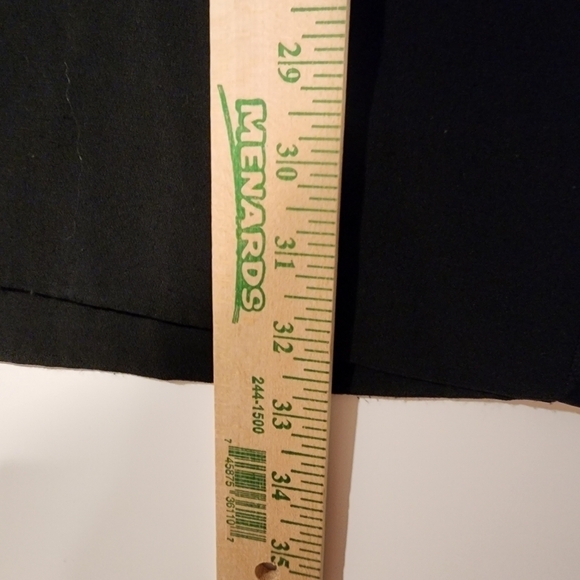 Sandro Paris Black V-Neck Satin Panel Dress 3/4 Sleeve Tunic Shift Dress sz 1 - Picture 9 of 9